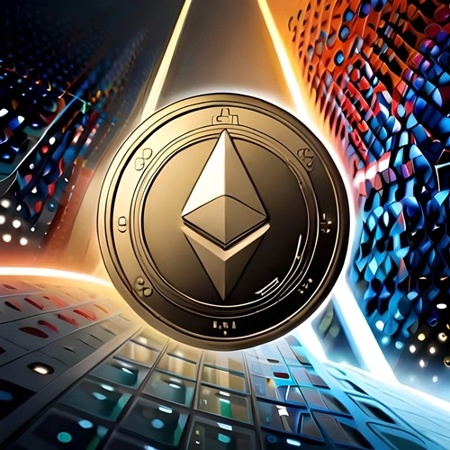 Un pièce d’Ethereum dans un espace futur